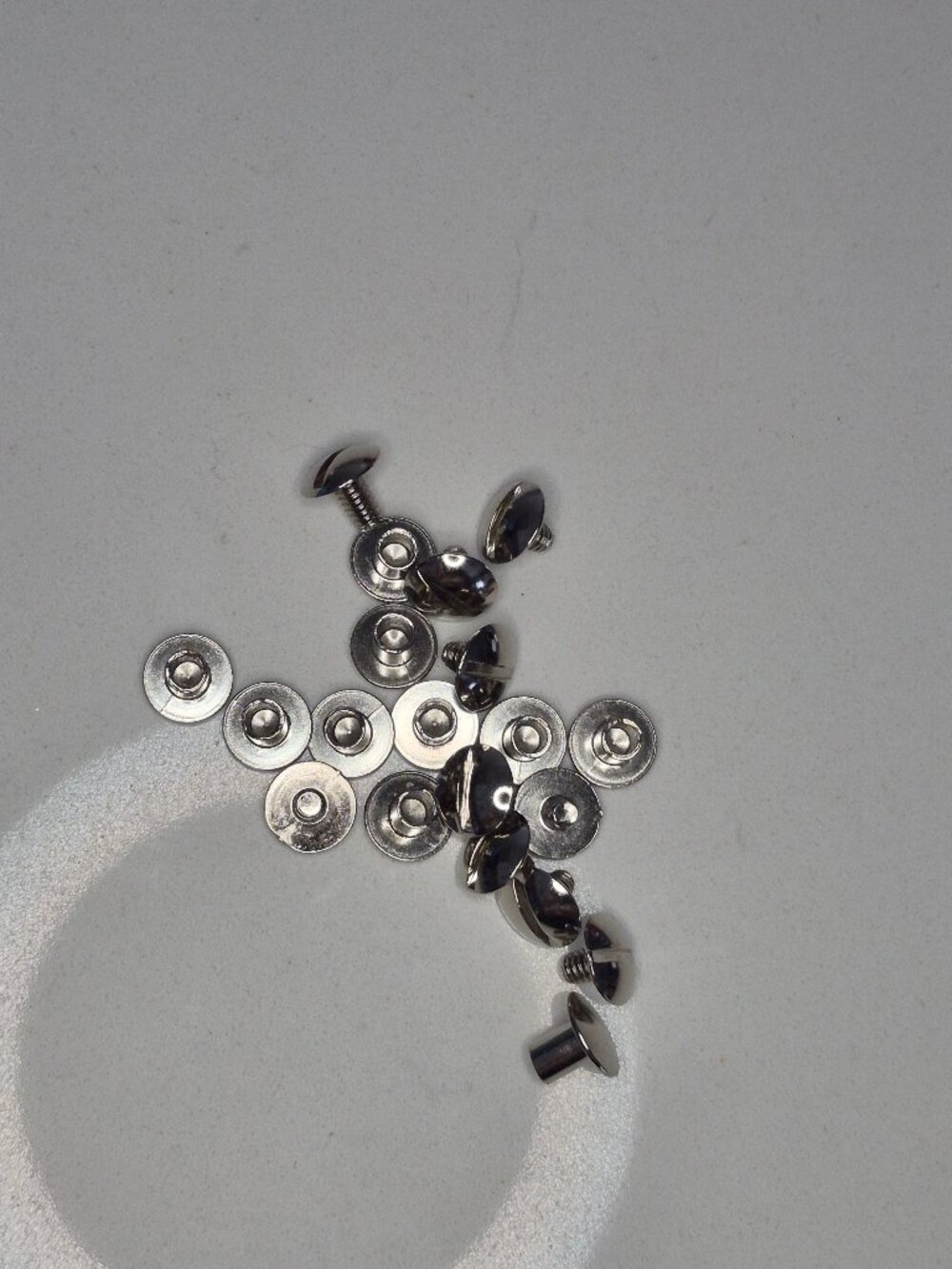 10 Sets 3/8 in Silver Chicago Screws Binding Posts Leathercraft Hardware
